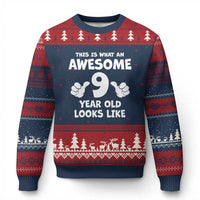 9th Birthday Gifts Ugly Christmas Sweater Awesome 9 Year Old Bday Son Boy Girl 9yr