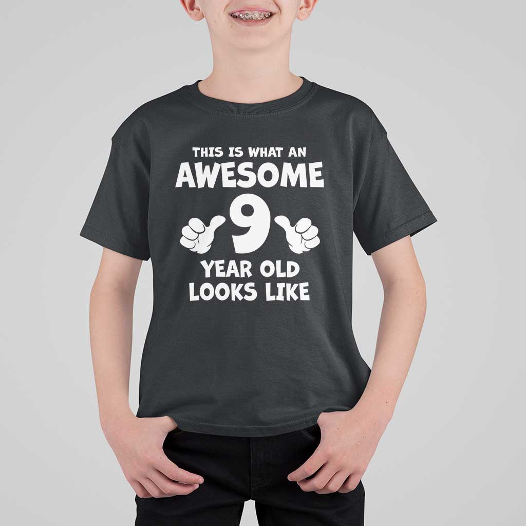 9th Birthday Gifts T Shirt For Kid Awesome 9 Year Old Bday Son Boy Girl 9yr