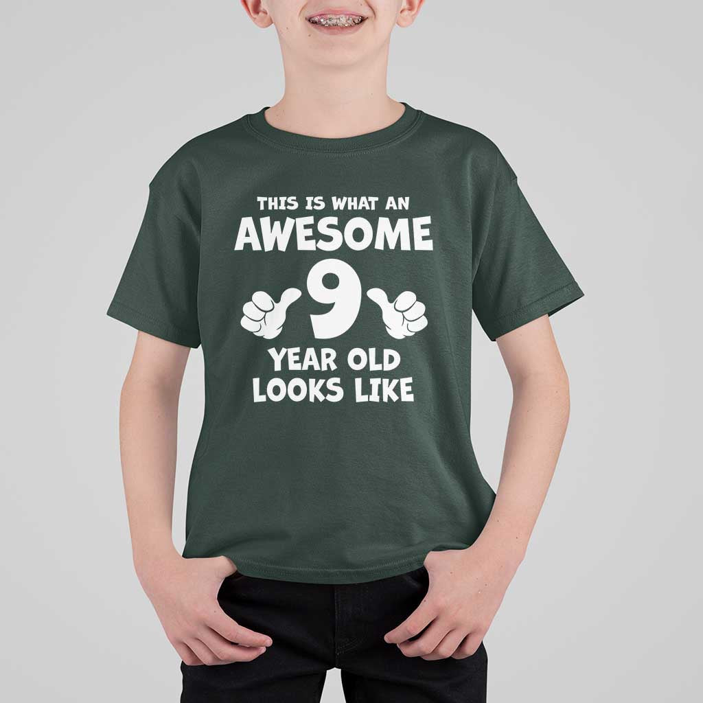 9th Birthday Gifts T Shirt For Kid Awesome 9 Year Old Bday Son Boy Girl 9yr