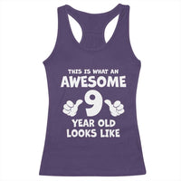 9th Birthday Gifts Racerback Tank Top Awesome 9 Year Old Bday Son Boy Girl 9yr