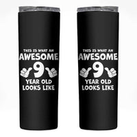 9th Birthday Gifts Skinny Tumbler Awesome 9 Year Old Bday Son Boy Girl 9yr