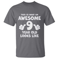 9th Birthday Gifts T Shirt Awesome 9 Year Old Bday Son Boy Girl 9yr