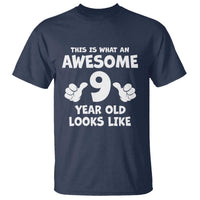 9th Birthday Gifts T Shirt Awesome 9 Year Old Bday Son Boy Girl 9yr