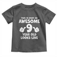 9th Birthday Gifts Toddler T Shirt Awesome 9 Year Old Bday Son Boy Girl 9yr