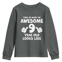9th Birthday Gifts Youth Sweatshirt Awesome 9 Year Old Bday Son Boy Girl 9yr