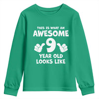 9th Birthday Gifts Youth Sweatshirt Awesome 9 Year Old Bday Son Boy Girl 9yr