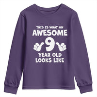9th Birthday Gifts Youth Sweatshirt Awesome 9 Year Old Bday Son Boy Girl 9yr