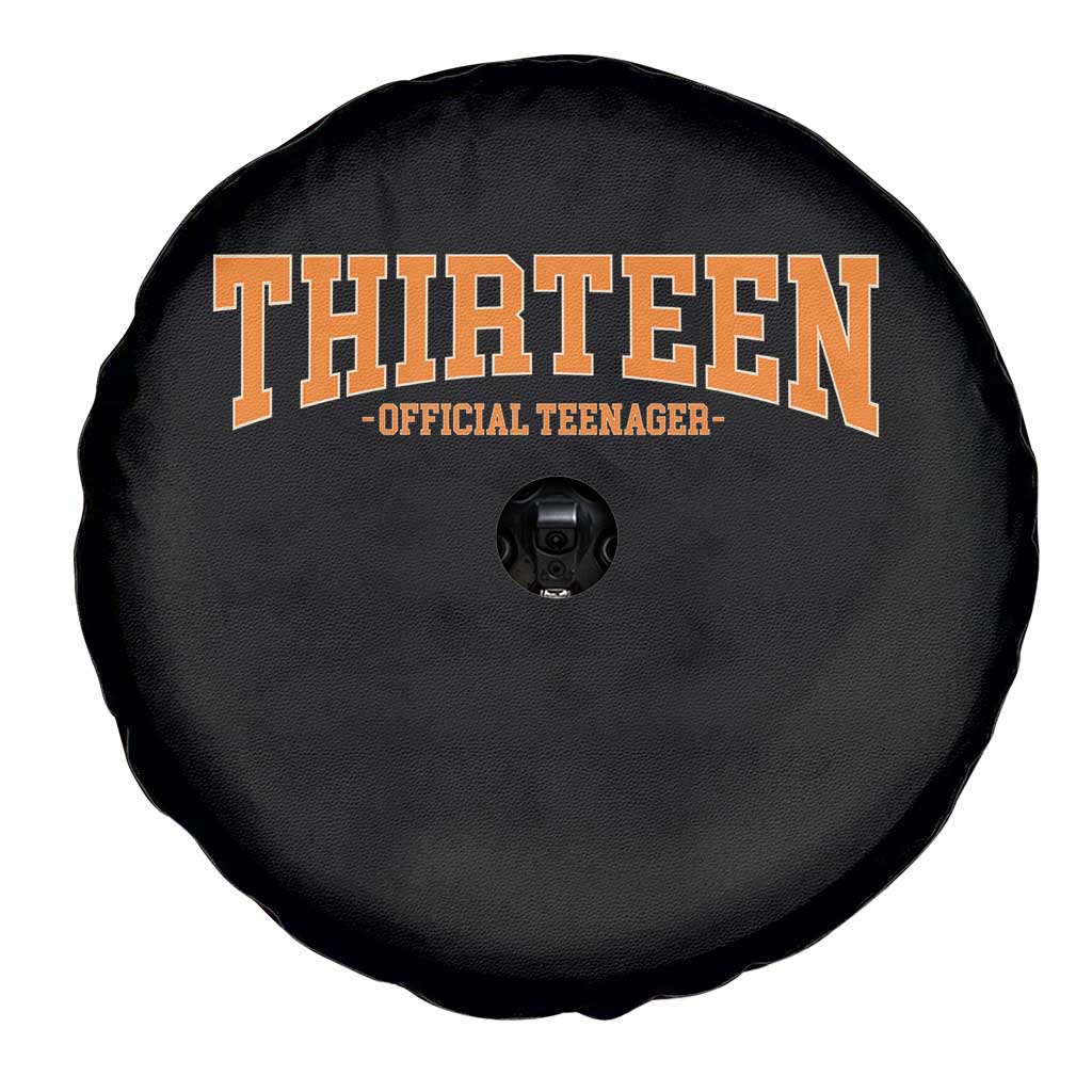 Thirteen Official Teenager Spare Tire Cover Vintage Retro Varsity 13th Birthday Gift Teen Girl
