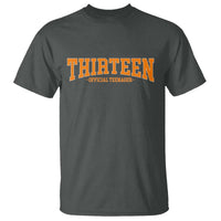 Thirteen Official Teenager T Shirt Vintage Retro Varsity 13th Birthday Gift Teen Girl