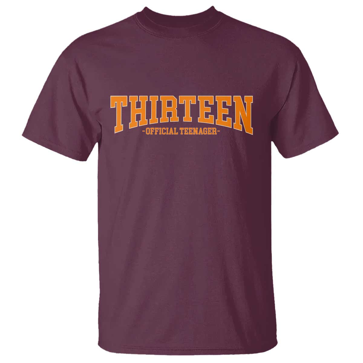 Thirteen Official Teenager T Shirt Vintage Retro Varsity 13th Birthday Gift Teen Girl