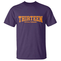 Thirteen Official Teenager T Shirt Vintage Retro Varsity 13th Birthday Gift Teen Girl