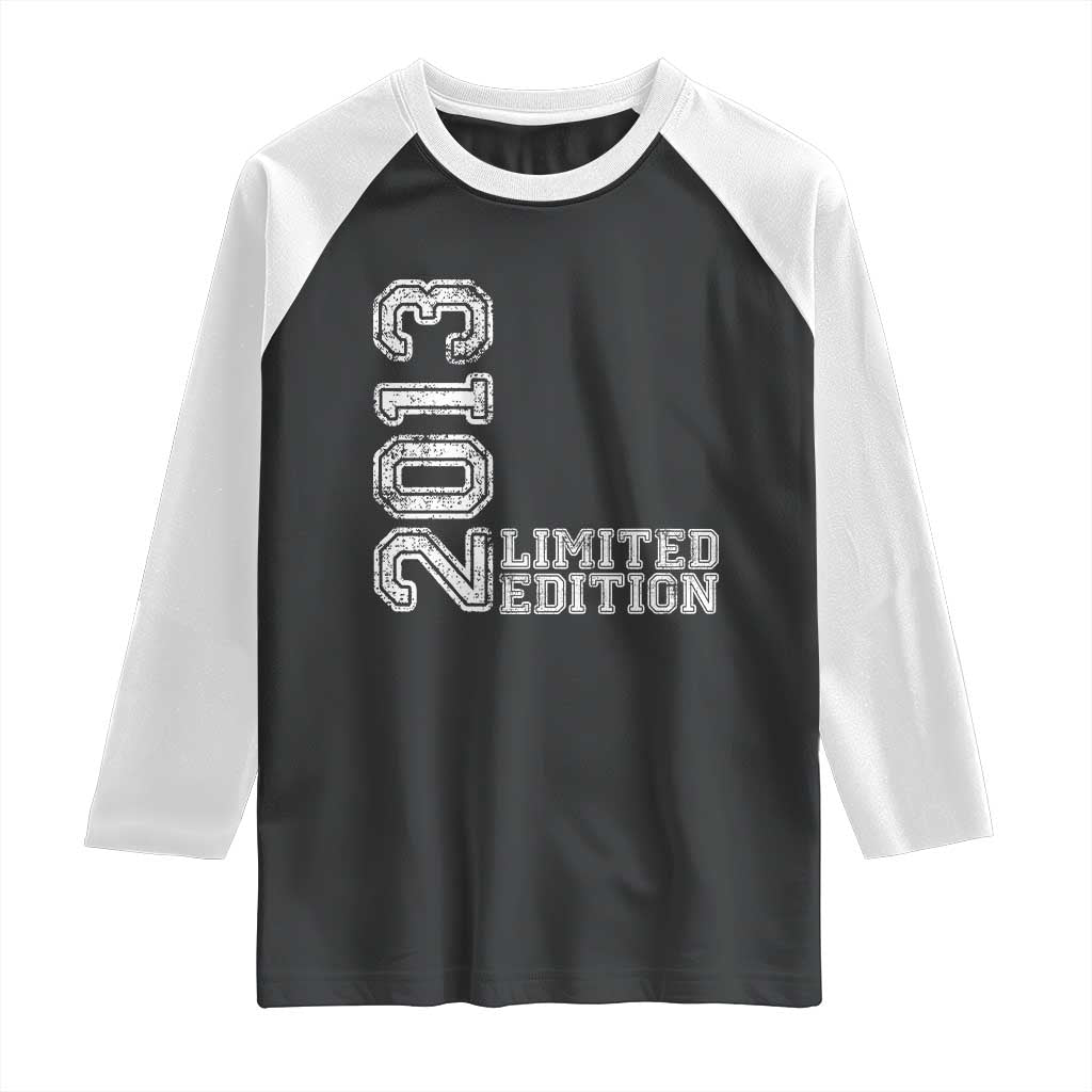 2013 Limited Edition Raglan Shirt Limited Edition 13th Birthday Boys Girl