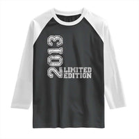 2013 Limited Edition Raglan Shirt Limited Edition 13th Birthday Boys Girl