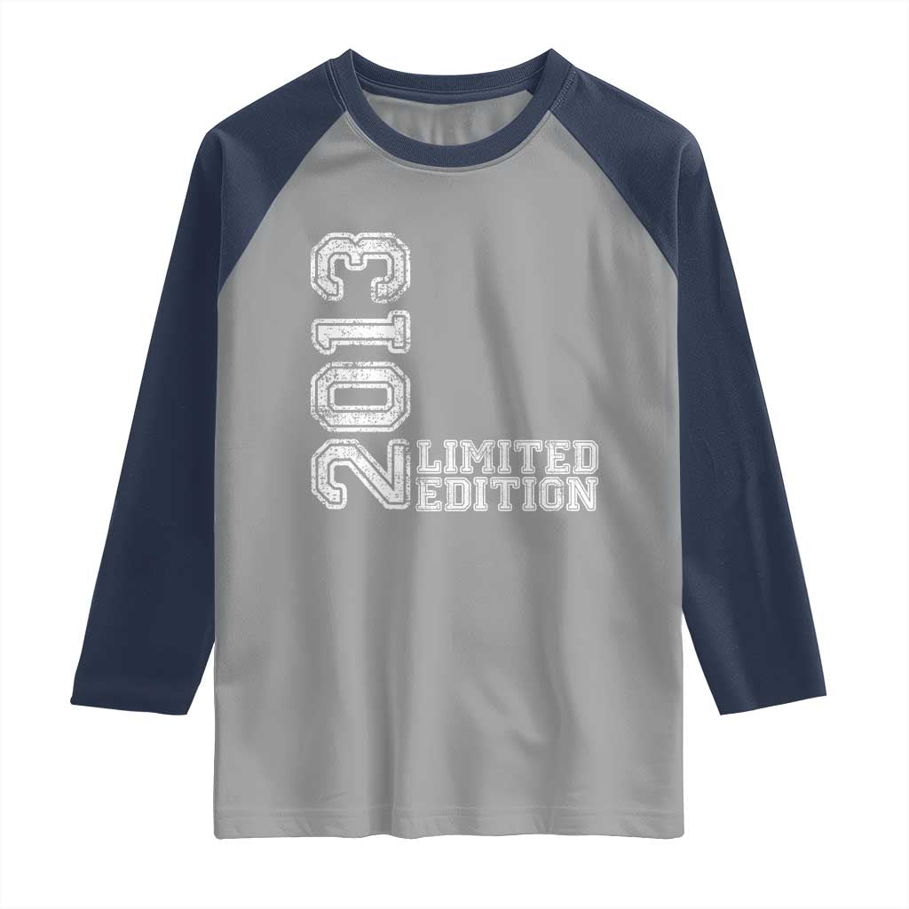 2013 Limited Edition Raglan Shirt Limited Edition 13th Birthday Boys Girl