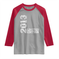 2013 Limited Edition Raglan Shirt Limited Edition 13th Birthday Boys Girl