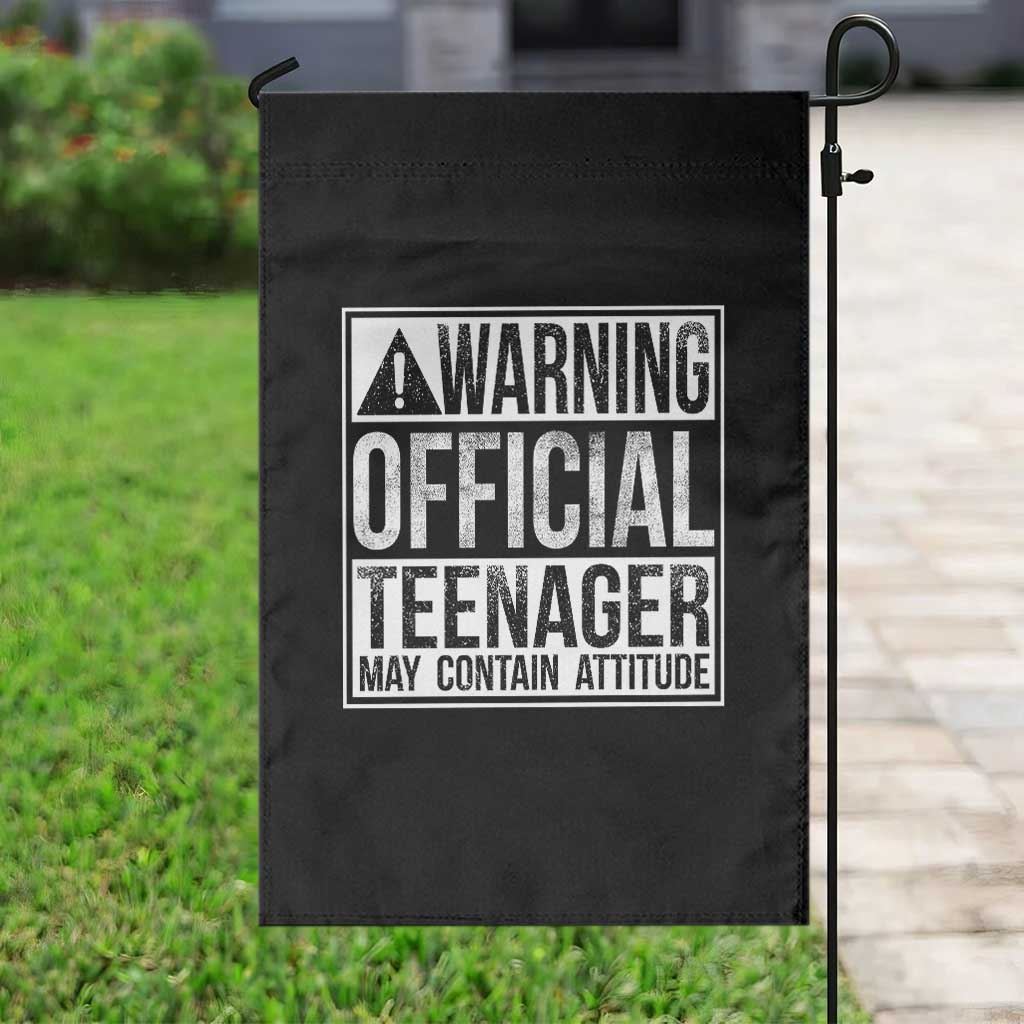 13th Birthday Garden Flag Warning Official Teenager Boy 13yr