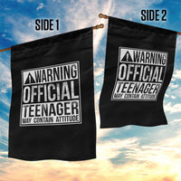 13th Birthday Garden Flag Warning Official Teenager Boy 13yr