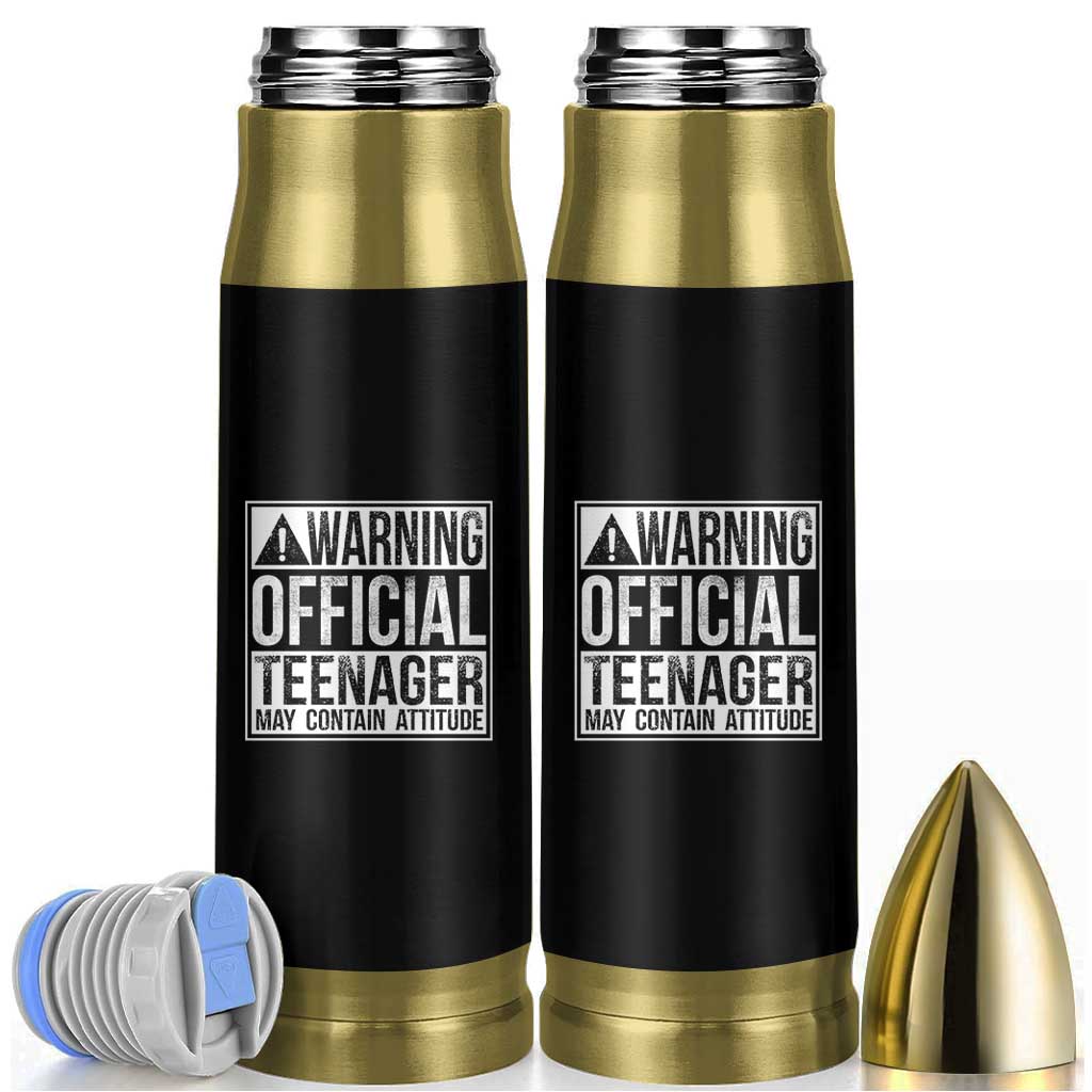 13th Birthday Bullet Tumbler Warning Official Teenager Boy 13yr