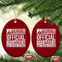 13th Birthday Ceramic Ornament Warning Official Teenager Boy 13yr