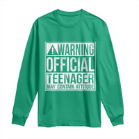 13th Birthday Long Sleeve Shirt Warning Official Teenager Boy 13yr