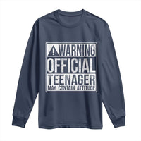 13th Birthday Long Sleeve Shirt Warning Official Teenager Boy 13yr