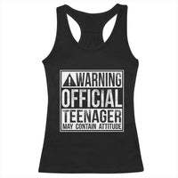 13th Birthday Racerback Tank Top Warning Official Teenager Boy 13yr