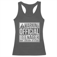 13th Birthday Racerback Tank Top Warning Official Teenager Boy 13yr