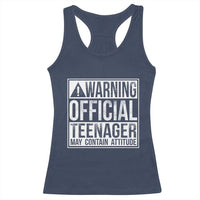 13th Birthday Racerback Tank Top Warning Official Teenager Boy 13yr