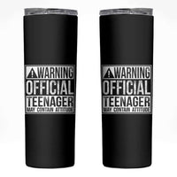 13th Birthday Skinny Tumbler Warning Official Teenager Boy 13yr