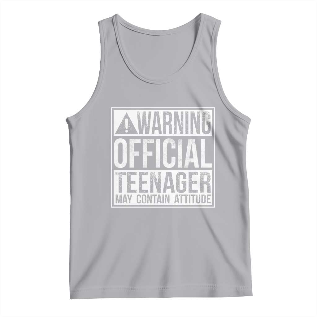 13th Birthday Tank Top Warning Official Teenager Boy 13yr