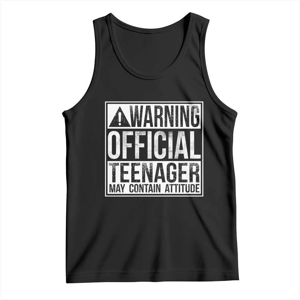13th Birthday Tank Top Warning Official Teenager Boy 13yr