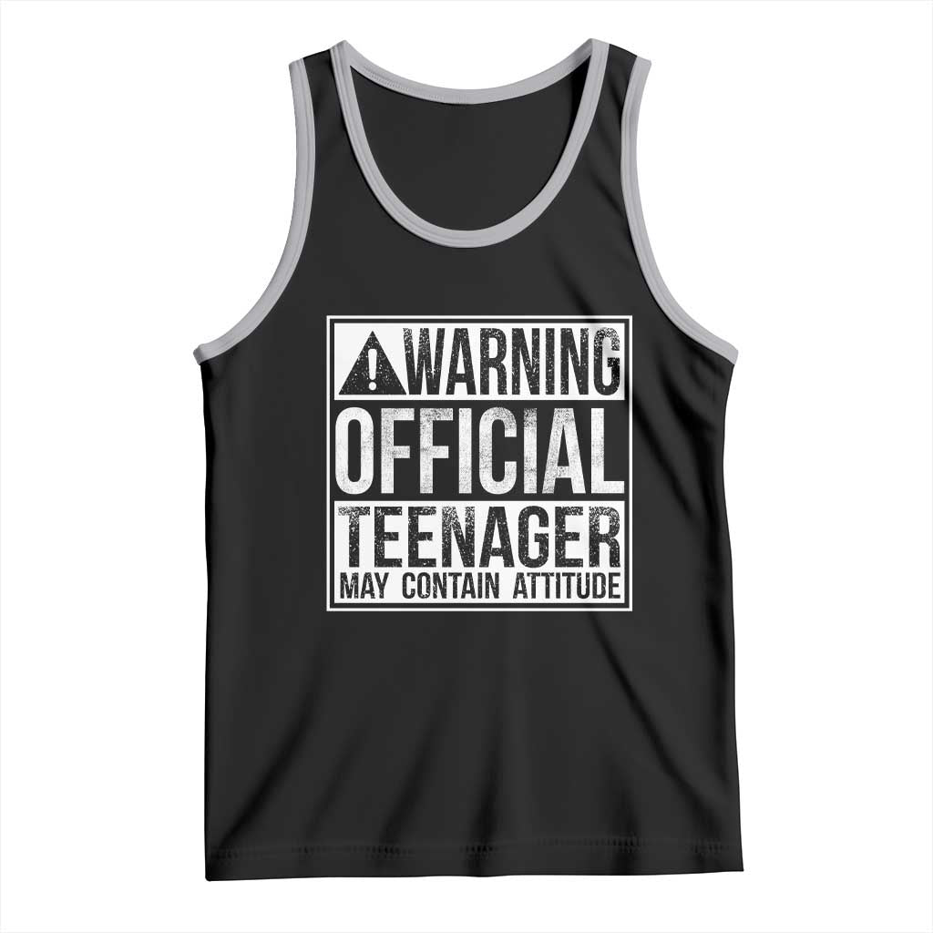 13th Birthday Tank Top Warning Official Teenager Boy 13yr