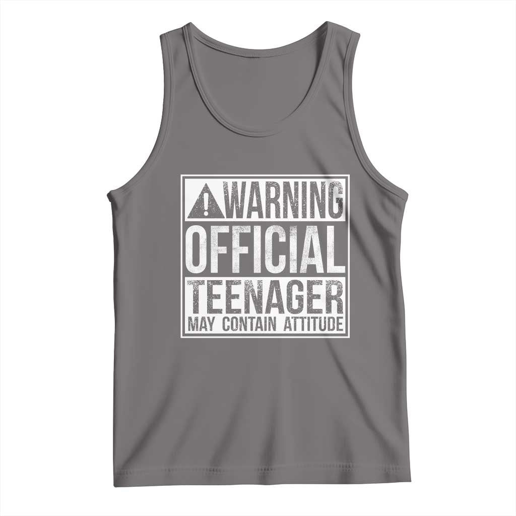 13th Birthday Tank Top Warning Official Teenager Boy 13yr