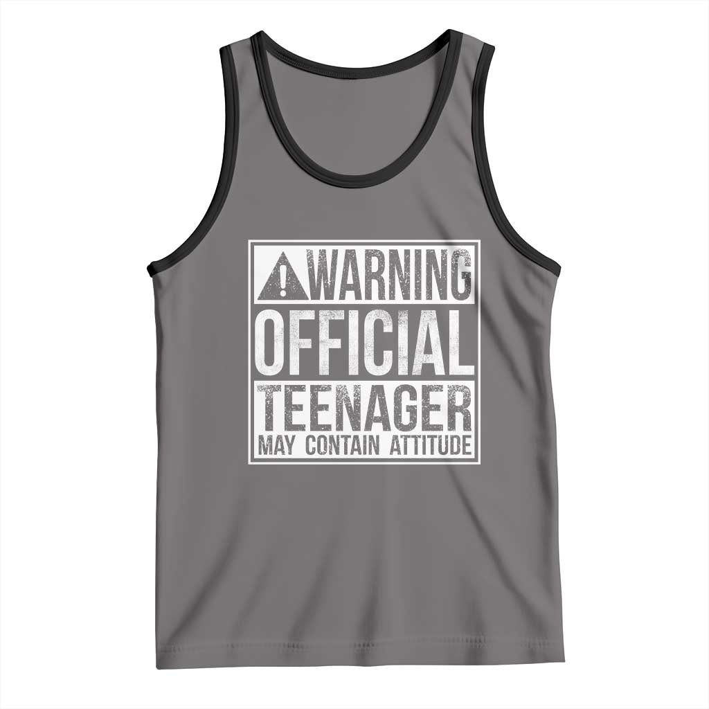 13th Birthday Tank Top Warning Official Teenager Boy 13yr