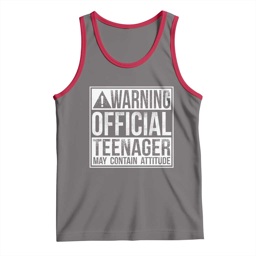 13th Birthday Tank Top Warning Official Teenager Boy 13yr
