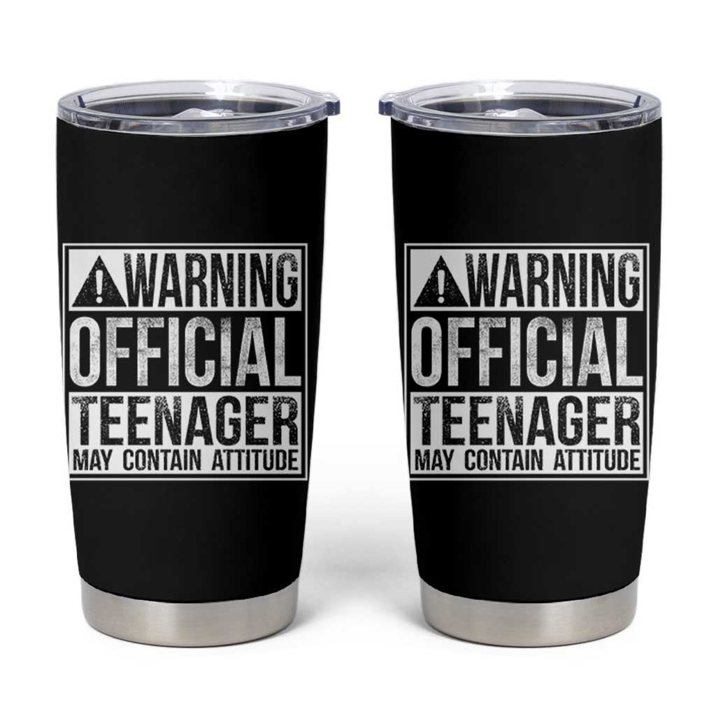 13th Birthday Tumbler Cup Warning Official Teenager Boy 13yr
