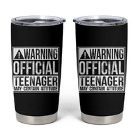 13th Birthday Tumbler Cup Warning Official Teenager Boy 13yr