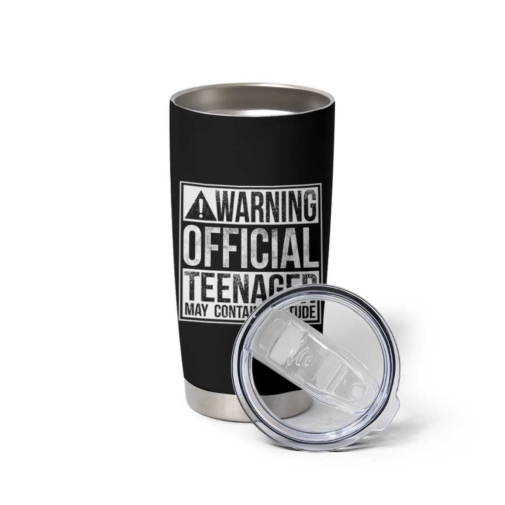 13th Birthday Tumbler Cup Warning Official Teenager Boy 13yr