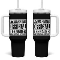 13th Birthday Tumbler With Handle Warning Official Teenager Boy 13yr