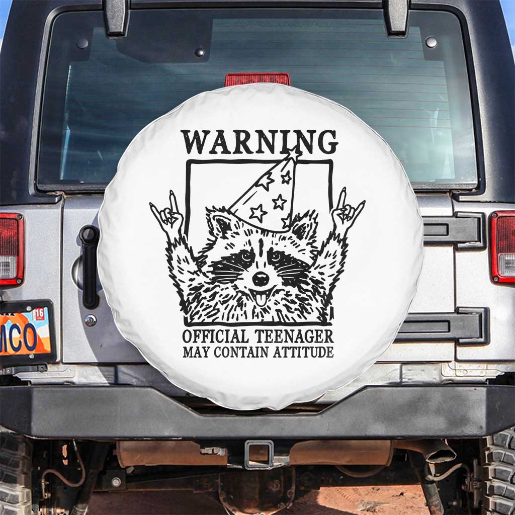 Vintage Raccoon 13th Birthday Spare Tire Cover 13 Year Old Official Teenager Gifts