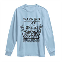 Vintage Raccoon 13th Birthday Long Sleeve Shirt 13 Year Old Official Teenager Gifts