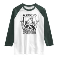 Vintage Raccoon 13th Birthday Raglan Shirt 13 Year Old Official Teenager Gifts