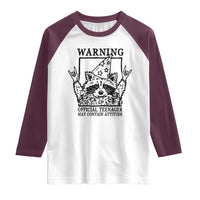 Vintage Raccoon 13th Birthday Raglan Shirt 13 Year Old Official Teenager Gifts