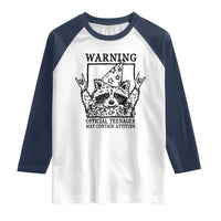 Vintage Raccoon 13th Birthday Raglan Shirt 13 Year Old Official Teenager Gifts