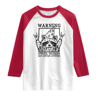 Vintage Raccoon 13th Birthday Raglan Shirt 13 Year Old Official Teenager Gifts