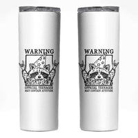 Vintage Raccoon 13th Birthday Skinny Tumbler 13 Year Old Official Teenager Gifts