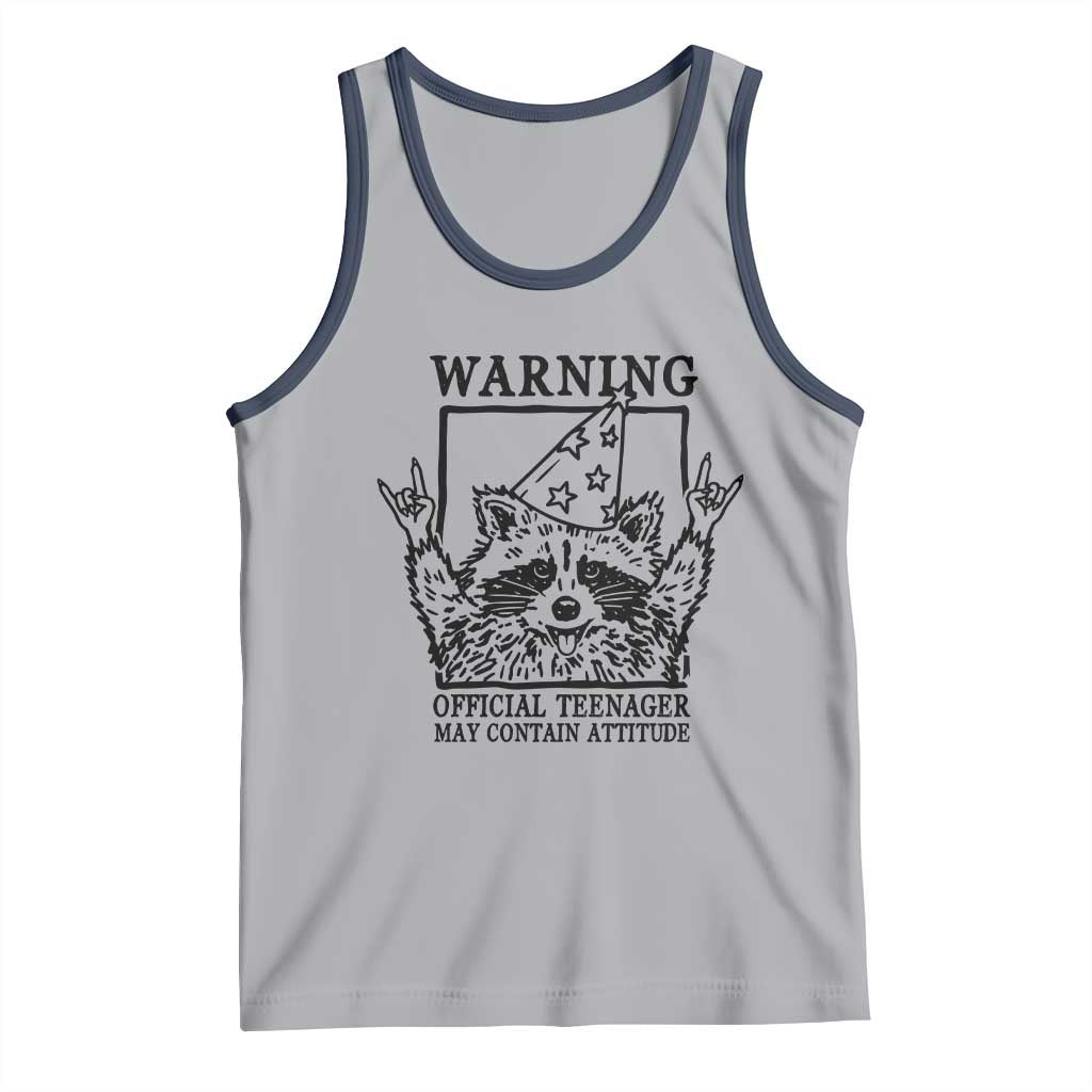 Vintage Raccoon 13th Birthday Tank Top 13 Year Old Official Teenager Gifts