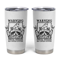 Vintage Raccoon 13th Birthday Tumbler Cup 13 Year Old Official Teenager Gifts