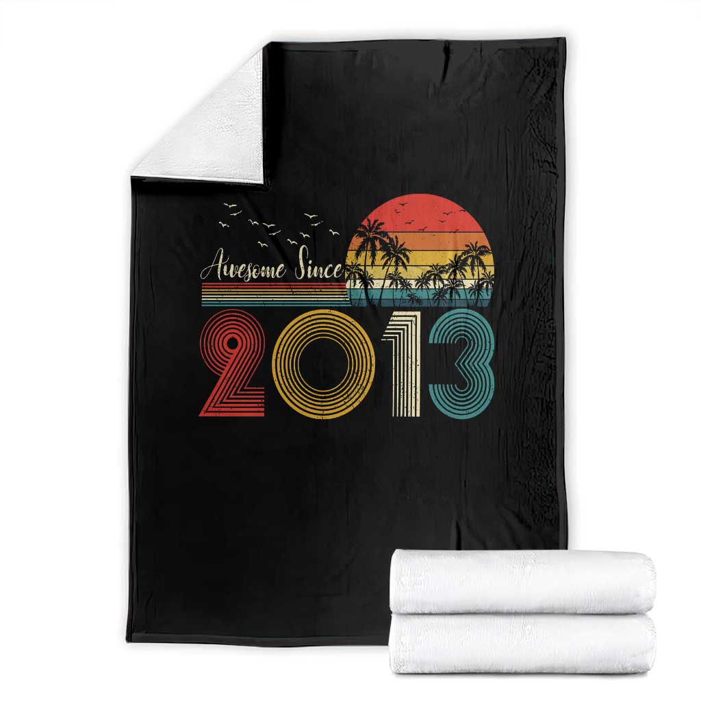 Awesome Since 2013 Throw Blanket 13th Birthday 13 Year Old Son Boy