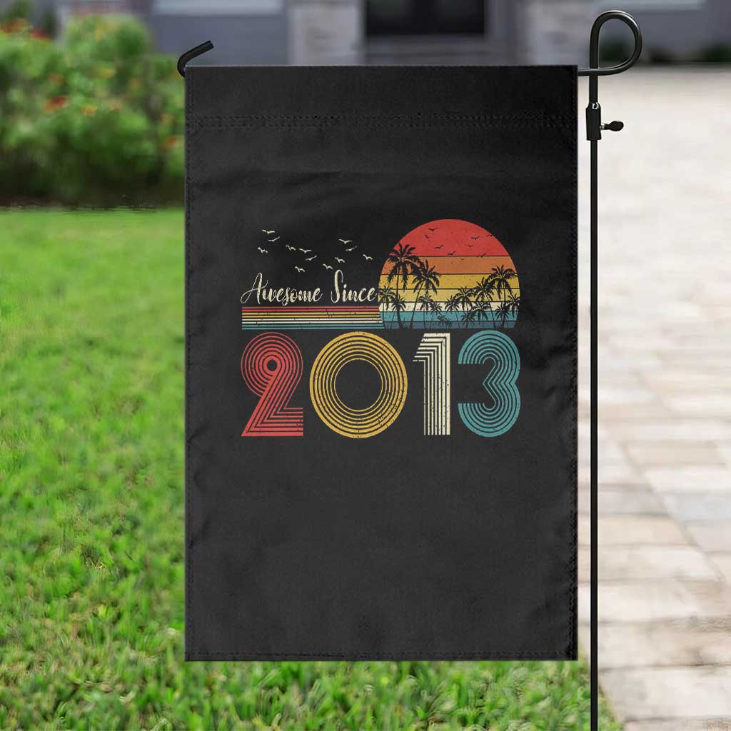 Awesome Since 2013 Garden Flag 13th Birthday 13 Year Old Son Boy